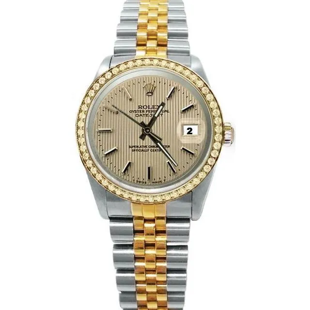 GB Bracelets Tapestry Stick Dial Rolex Date Just Watch Bracelet Two Tone QUICK SET GB Bracelets Tapestry Stick Dial Rolex Date Just Watch Bracelet Two Tone QUICK SET