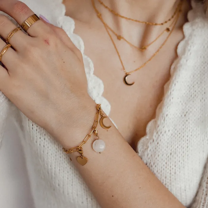 Hey Happiness Bracelets Chunky Chain Bracelet Gold Hey Happiness Bracelets Chunky Chain Bracelet Gold