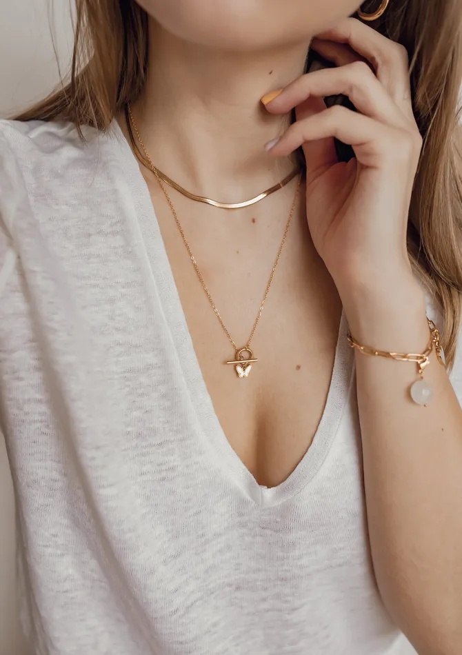 Hey Happiness Bracelets Chunky Chain Bracelet Gold Hey Happiness Bracelets Chunky Chain Bracelet Gold