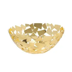 Leeber Leeber Golden Facets Round Basket 11 Gold Plated PreStyled Sets