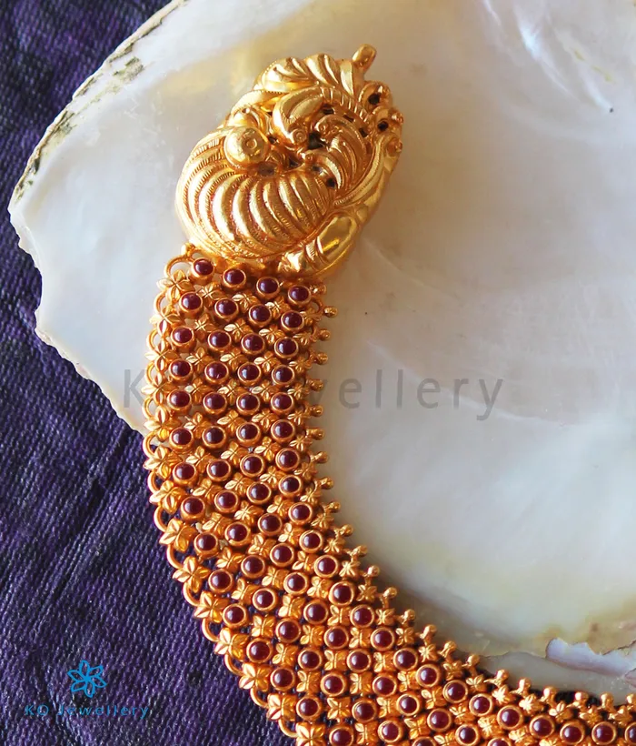 Necklaces Silversmith The Ahibhuj Antique Silver Peacock Necklace