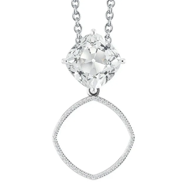 White Gold Natural Earth Mined Diamond Pendant Chain Round Cushion Old Cut 3 Carats HarryChadEntcom Necklaces White Gold Natural Earth Mined Diamond Pendant Chain Round Cushion Old Cut 3 Carats HarryChadEntcom Necklaces