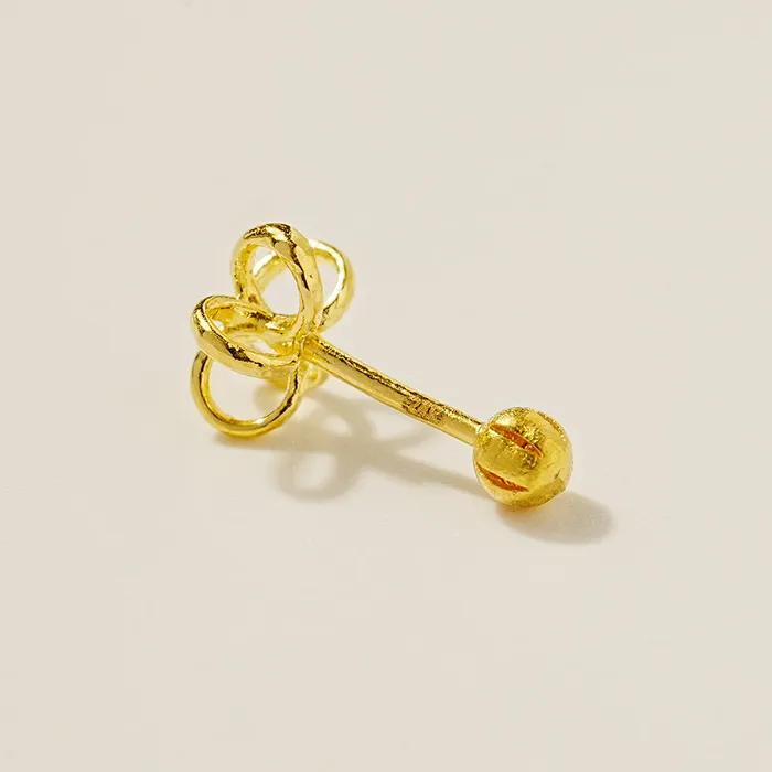 24K Gold Wind Flower Cartilage Earring 20G MinimalBijoux Earrings