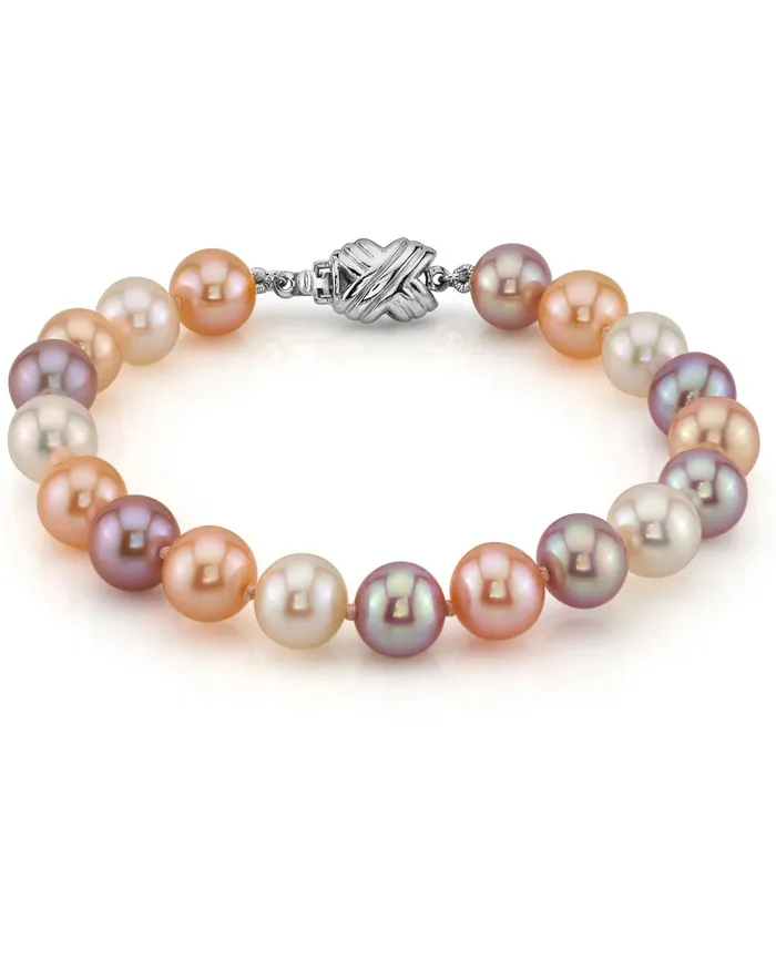 Bracelets SPT 8085mm Multicolor Freshwater Pearl Bracelet AAA Quality