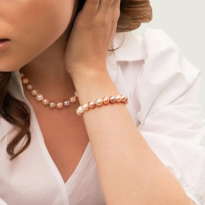 Bracelets SPT 8085mm Multicolor Freshwater Pearl Bracelet AAA Quality