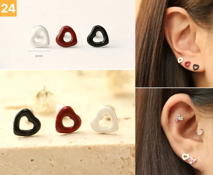 Earrings 925 Silver Lovely cartilage earring 20g MinimalBijoux