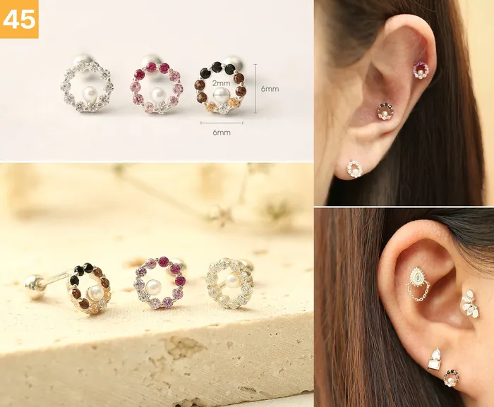 Earrings 925 Silver Lovely cartilage earring 20g MinimalBijoux