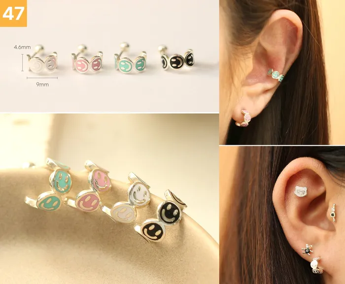 Earrings 925 Silver Lovely cartilage earring 20g MinimalBijoux