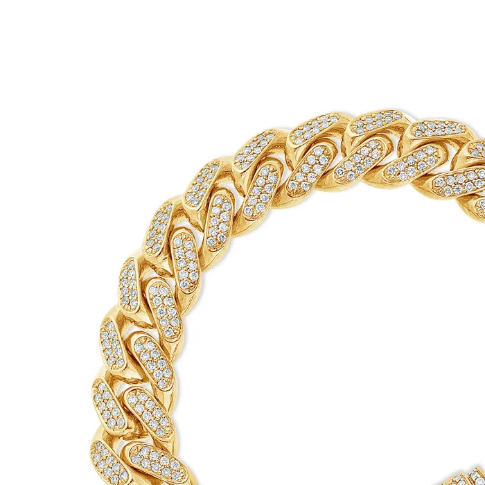 IF Co Bracelets Diamond Cuban Link Bracelet 11mm Diamond Clasp IF Co Bracelets Diamond Cuban Link Bracelet 11mm Diamond Clasp