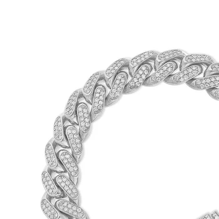 IF Co Bracelets Diamond Cuban Link Bracelet 11mm Diamond Clasp IF Co Bracelets Diamond Cuban Link Bracelet 11mm Diamond Clasp