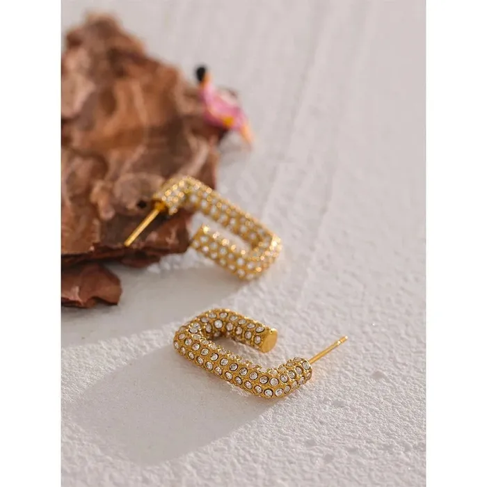 Micro Pave Hoop Earrings Mabel Love Co Earrings