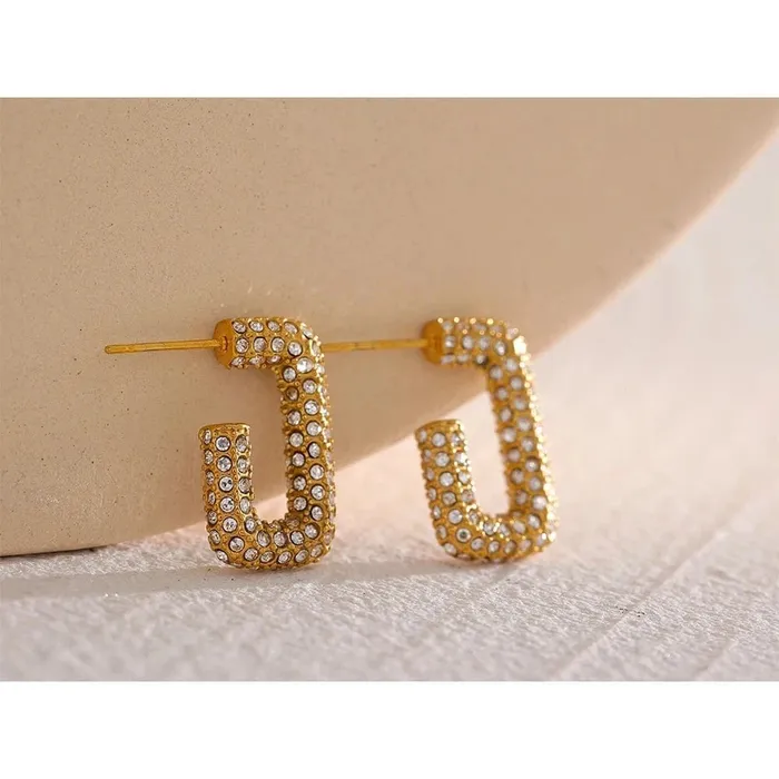 Micro Pave Hoop Earrings Mabel Love Co Earrings