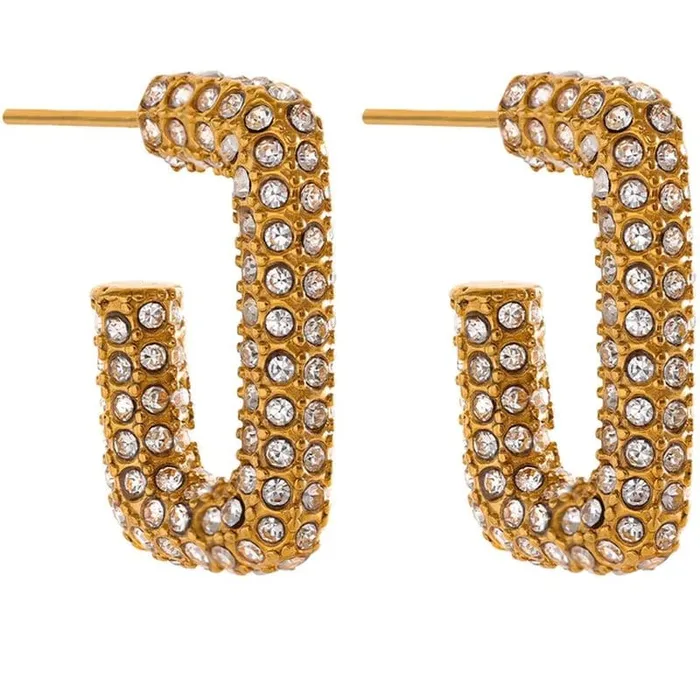 Micro Pave Hoop Earrings Mabel Love Co Earrings