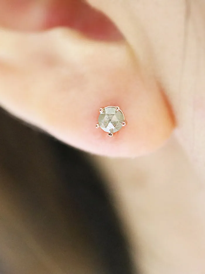 MinimalBijoux Earrings 14K Gold Rough Diamond Cartilage Earring 4mm 18g