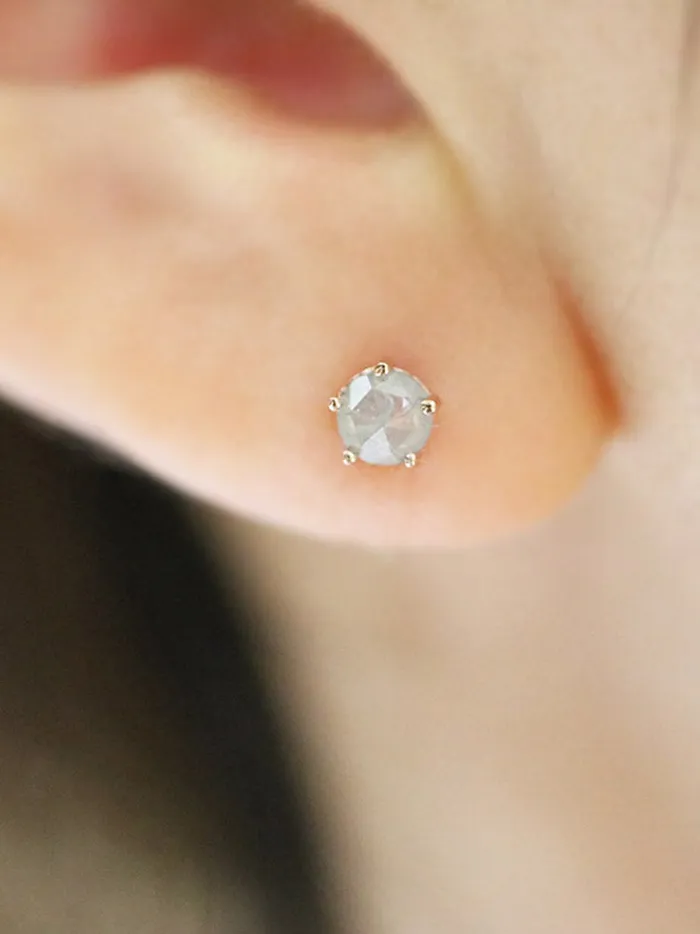 MinimalBijoux Earrings 14K Gold Rough Diamond Cartilage Earring 4mm 18g