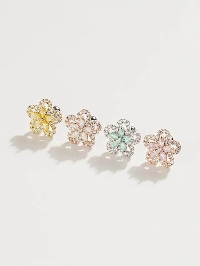 MinimalBijoux Earrings Honey Flower Cartilage Ear Piercing 18G16G