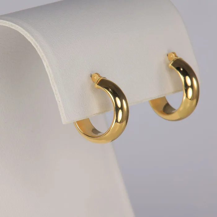 Moriartys Gem Art Earrings 14K Yellow Gold Huggie Hoop Earrings