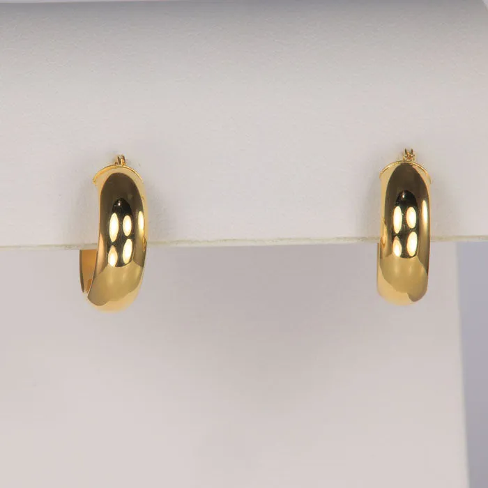 Moriartys Gem Art Earrings 14K Yellow Gold Huggie Hoop Earrings