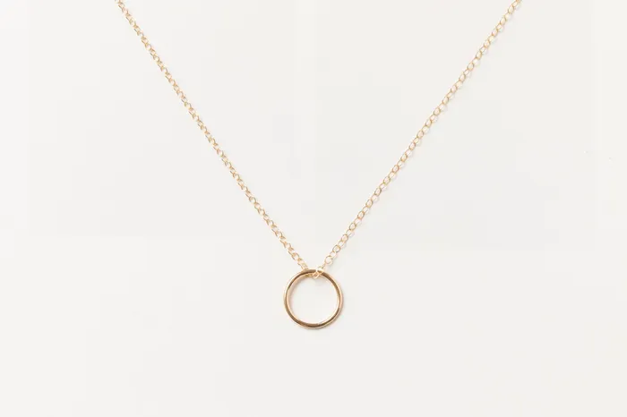 Sol Circle Pendant Necklace Gold Fill Sheena Marshall Jewelry Necklaces
