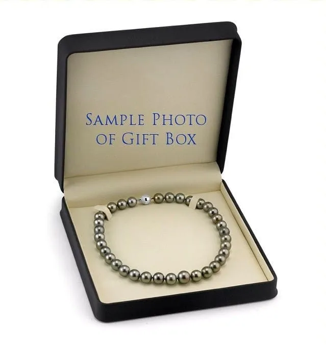 SPT Necklaces True Round Black Tahitian Pearl Necklace 80100mm AAAA Quality