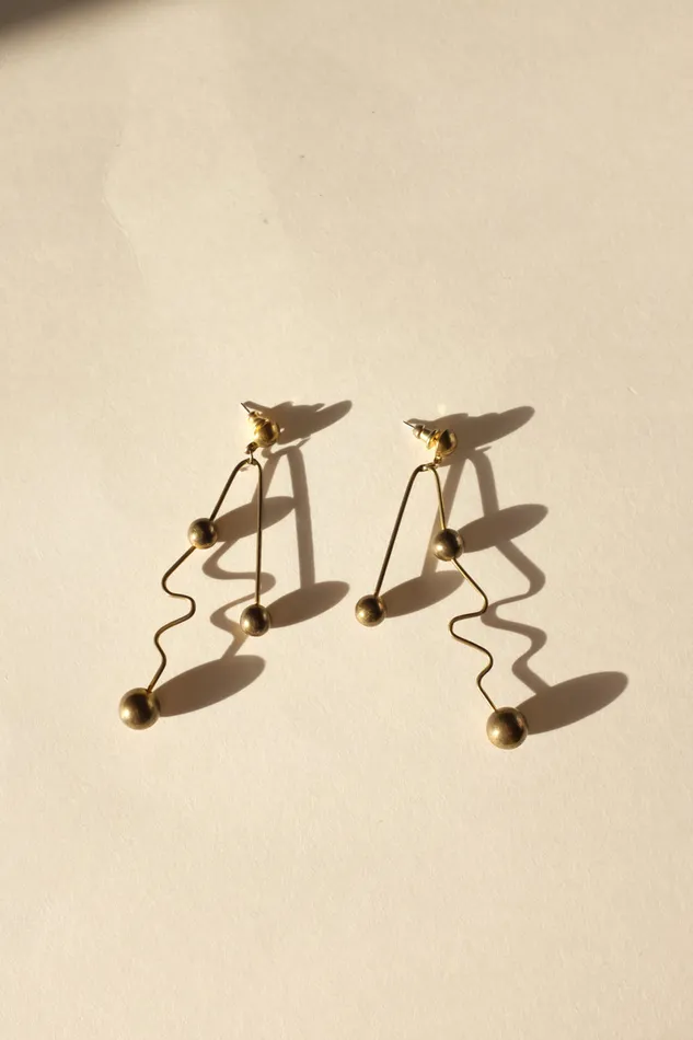 VINTAGE BALL EARRINGS ANTIQUE GOLD collectionno2 Earrings VINTAGE BALL EARRINGS ANTIQUE GOLD collectionno2 Earrings