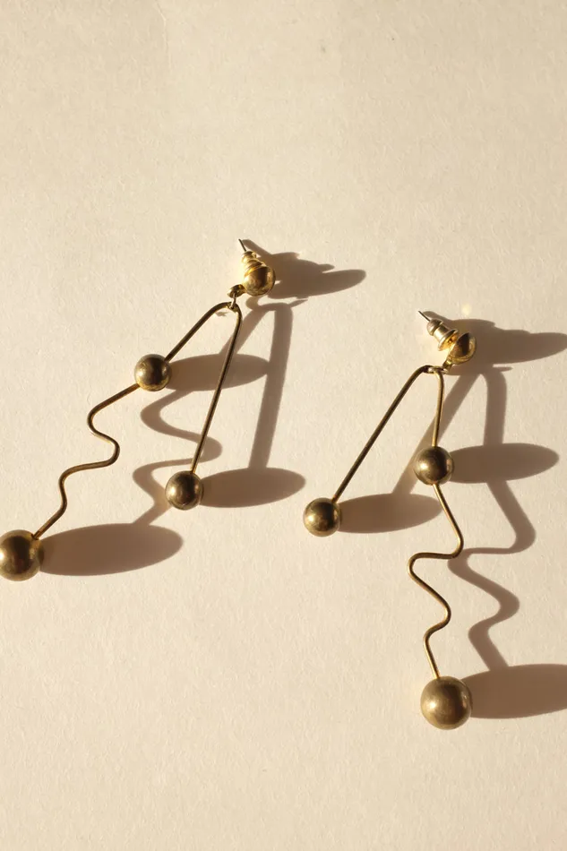 VINTAGE BALL EARRINGS ANTIQUE GOLD collectionno2 Earrings VINTAGE BALL EARRINGS ANTIQUE GOLD collectionno2 Earrings