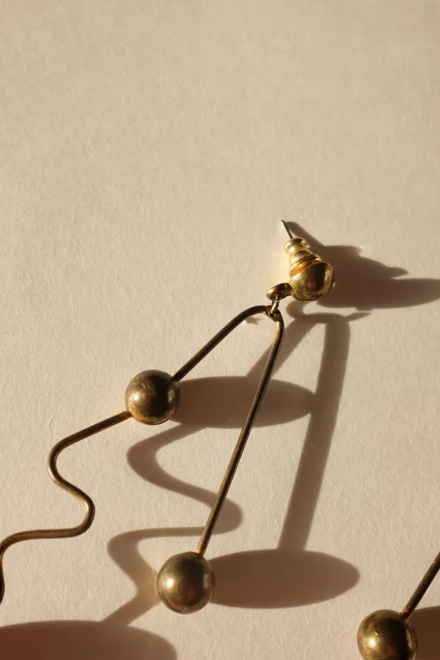 VINTAGE BALL EARRINGS ANTIQUE GOLD collectionno2 Earrings VINTAGE BALL EARRINGS ANTIQUE GOLD collectionno2 Earrings