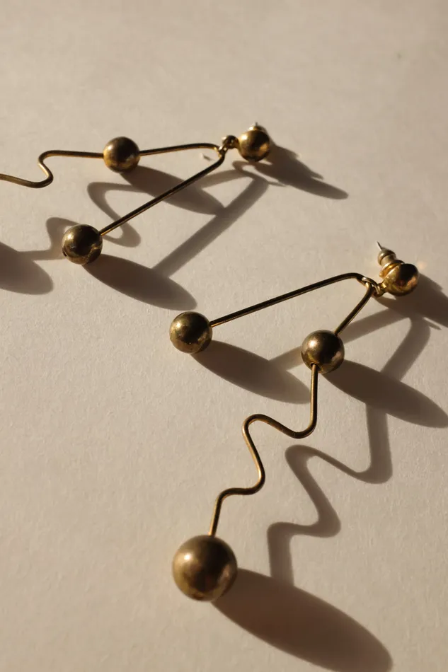 VINTAGE BALL EARRINGS ANTIQUE GOLD collectionno2 Earrings VINTAGE BALL EARRINGS ANTIQUE GOLD collectionno2 Earrings