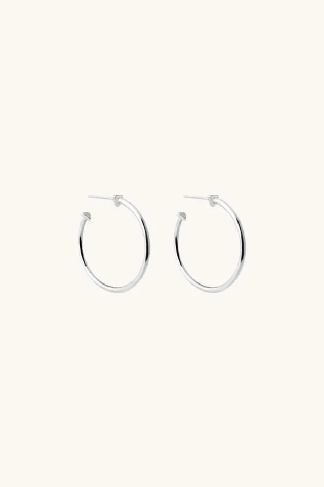 9 AM Hoop Earrings Silver Sierra Winter Jewelry Earrings