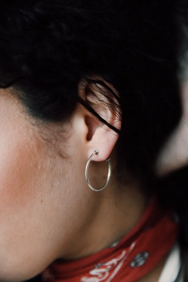 9 AM Hoop Earrings Silver Sierra Winter Jewelry Earrings