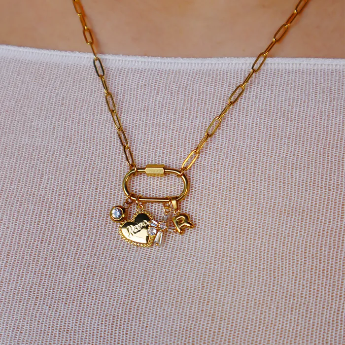 Charm Necklaces VibeSzn Crystal Cross Charm