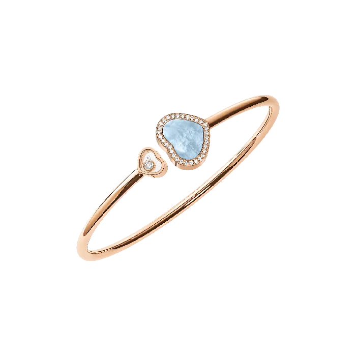 Chopard Necklaces Happy Hearts Rose Gold Turquoise MotherofPearl Bangle
