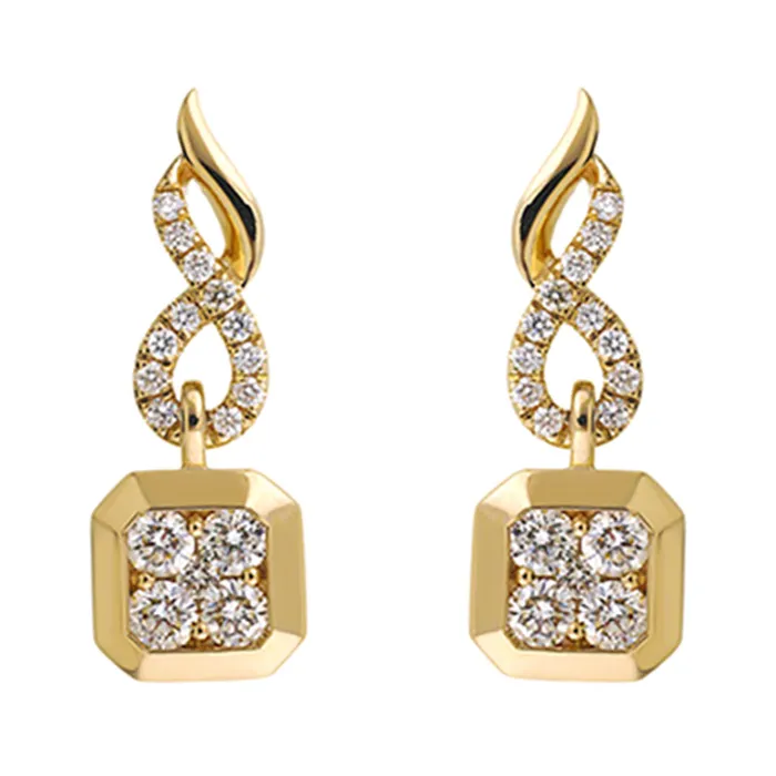 Gems One 14Kt Yellow Gold Diamond 12Ctw Earring Earrings
