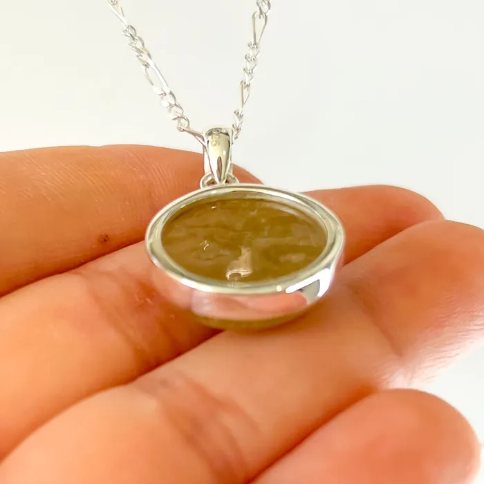 Magic Crystals Necklaces Golden Rutilated Quartz Sterling Silver Necklace