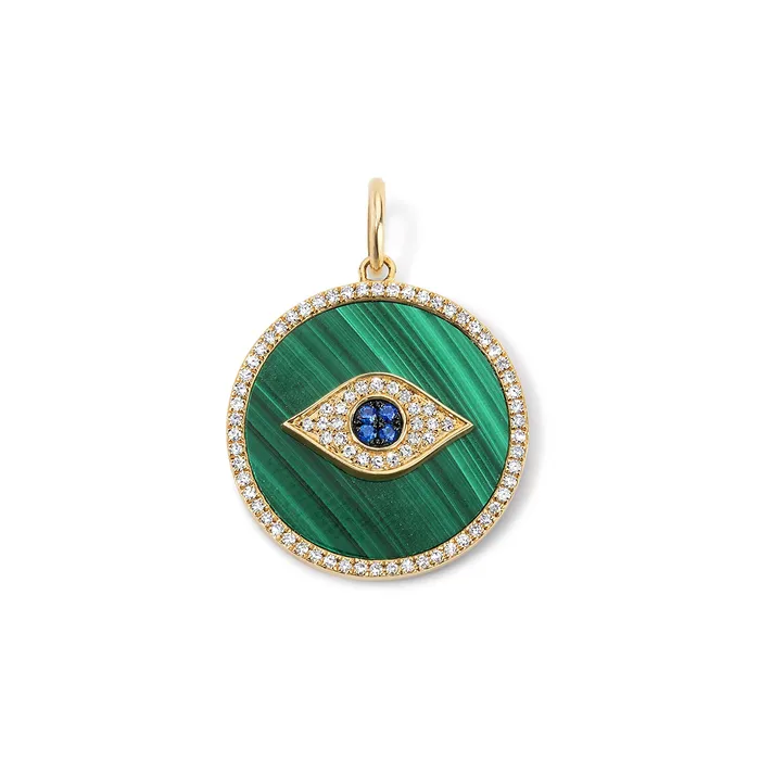 Malachite Evil Eye Pendant SG Fine Necklaces
