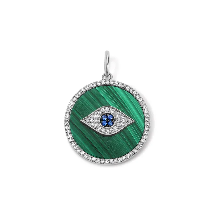 Malachite Evil Eye Pendant SG Fine Necklaces