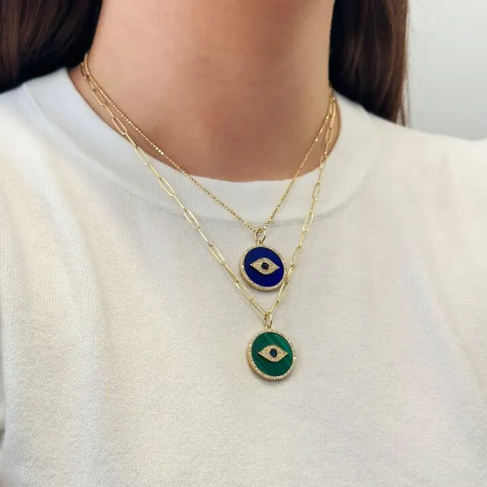 Malachite Evil Eye Pendant SG Fine Necklaces