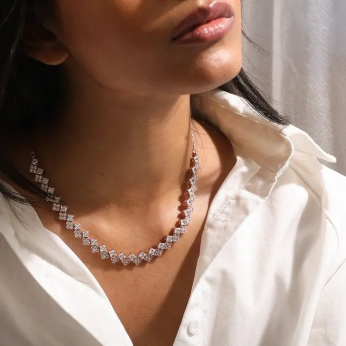 Necklaces SILVER Zara CZ Silver Necklace