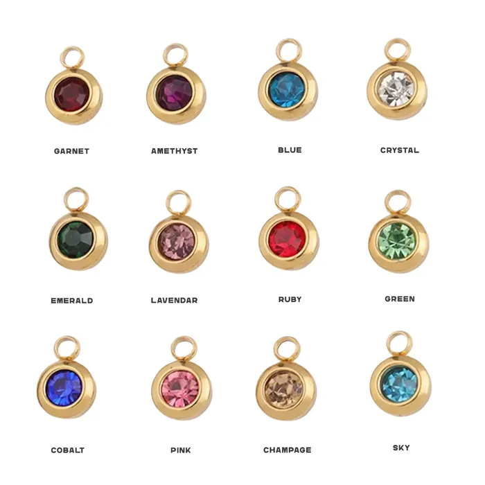 VibeSzn Charm Necklaces Gem Charm