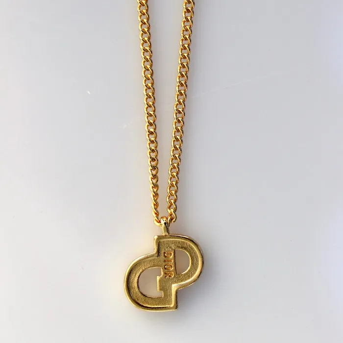 Vintage CD Crystal Pendant Necklace Reluxe Vintage Necklaces