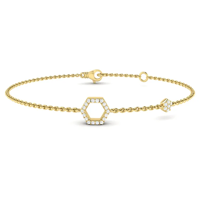 Vlora Serafina 14K Diamond Double Open Honeycomb Bracelet 013CTW Shop IDC estore Bracelets Vlora Serafina 14K Diamond Double Open Honeycomb Bracelet 013CTW Shop IDC estore Bracelets