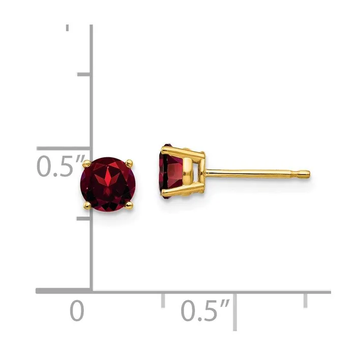 14k 5mm Garnet Post Earrings Jewelry Earrings 14k 5mm Garnet Post Earrings Jewelry Earrings