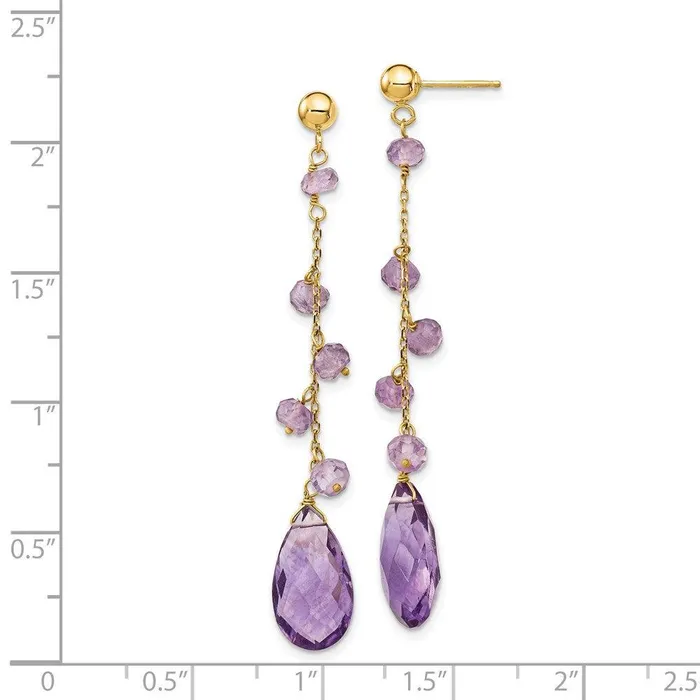 14k Amethyst Dangle Earrings Jewelry Earrings 14k Amethyst Dangle Earrings Jewelry Earrings