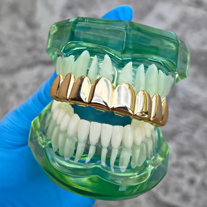 14k Gold Plated Grillz DeeperCut Top 8 Eight Teeth Bling Cartel Earrings 14k Gold Plated Grillz DeeperCut Top 8 Eight Teeth Bling Cartel Earrings