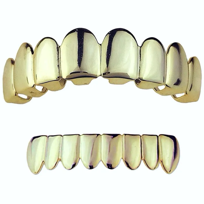 14K Gold Plated over Solid 925 Sterling Silver 8 On Eight Grillz Set Bling Cartel Admin Earrings 14K Gold Plated over Solid 925 Sterling Silver 8 On Eight Grillz Set Bling Cartel Admin Earrings