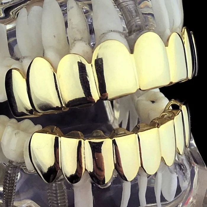 14K Gold Plated over Solid 925 Sterling Silver 8 On Eight Grillz Set Bling Cartel Admin Earrings