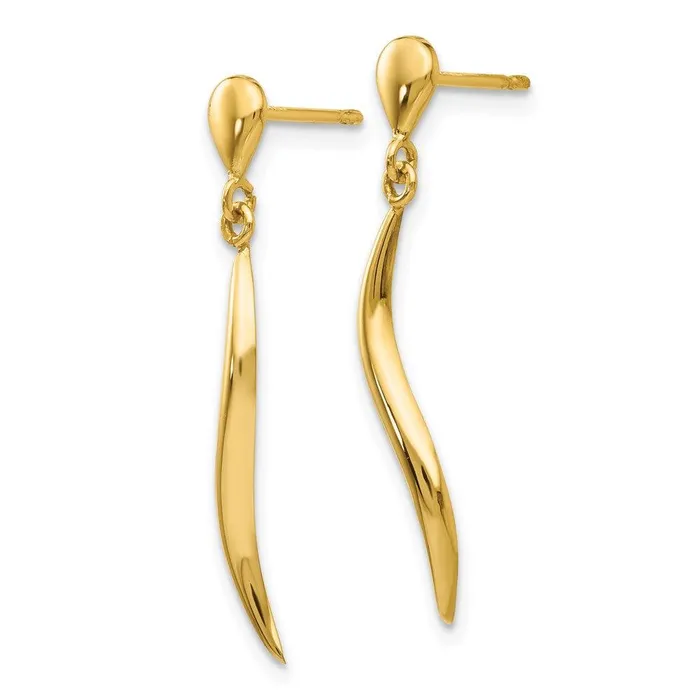 14k Polished Fancy Dangle Post Earrings Jewelry Earrings 14k Polished Fancy Dangle Post Earrings Jewelry Earrings