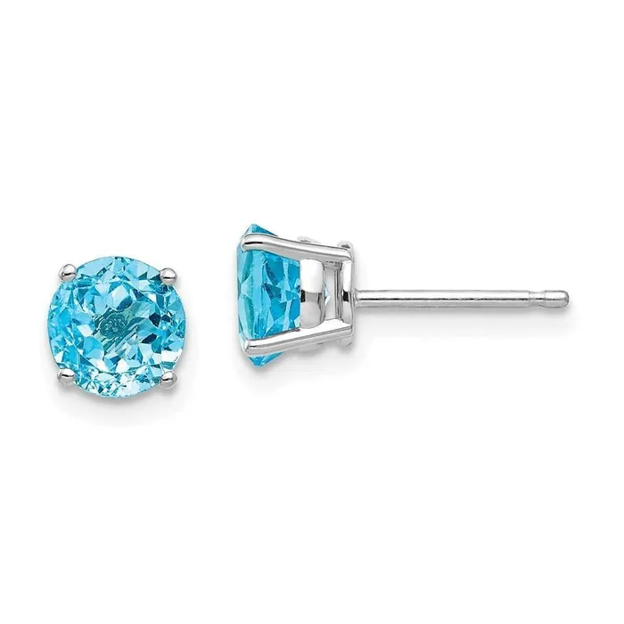 14k White Gold 6mm Round Earring Mountings No Stones Included No Backs Jewelry Earrings 14k White Gold 6mm Round Earring Mountings No Stones Included No Backs Jewelry Earrings