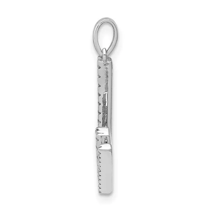 14k White Gold Diamond Initial W Pendant Jewelry Necklaces 14k White Gold Diamond Initial W Pendant Jewelry Necklaces