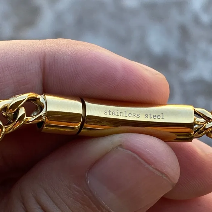 18K Gold Plated over Stainless Steel Franco Bracelet 9 Bling Cartel Admin Bracelets